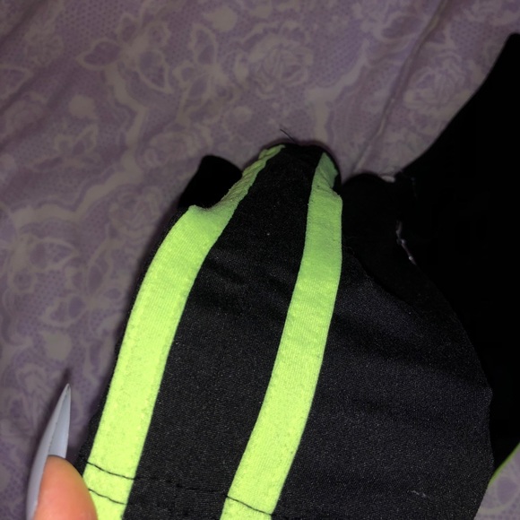 Black Tank Top with Green Detail - Picture 4 of 5